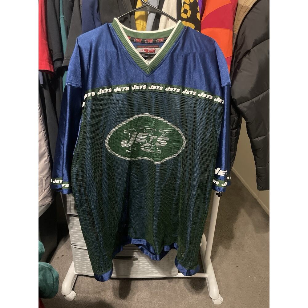 Size 3XL- Vintage BET Spot NEW YORK JETS NFL Mesh Jersey